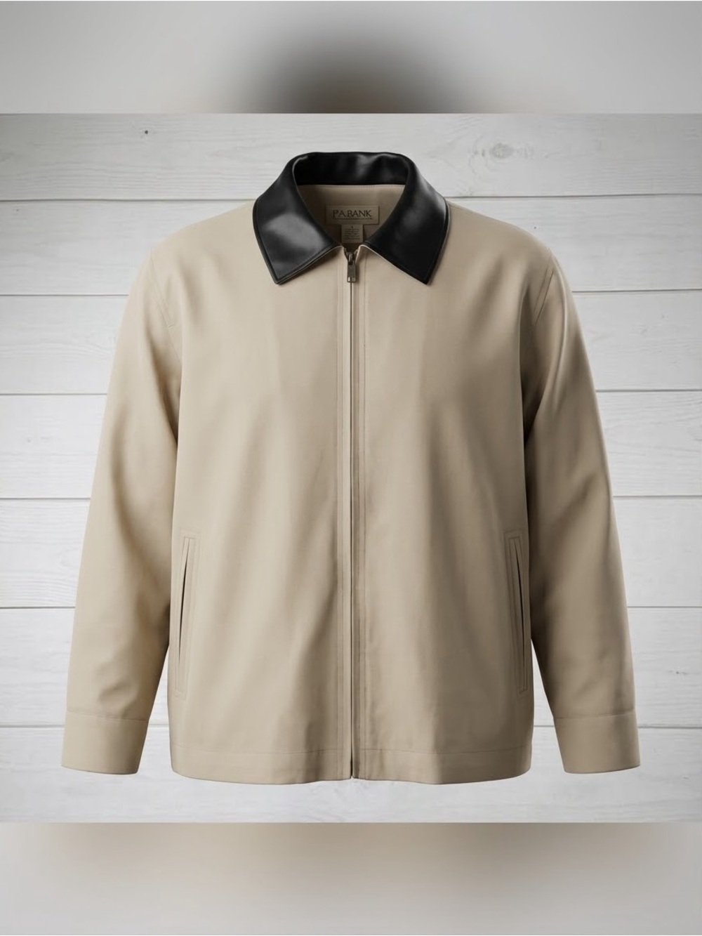 a.n.a Women’s Tan Canvas Barn Jacket Utility Coat Faux Leather Collar XXL NWT